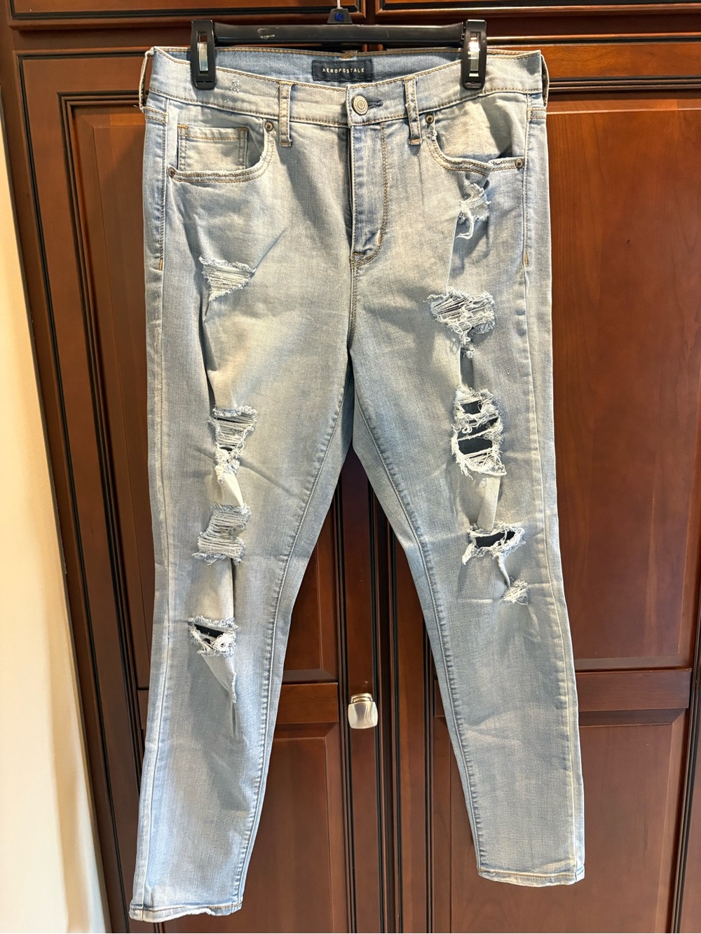 Aeropostale Light Wash High Waisted Jeggings - 12